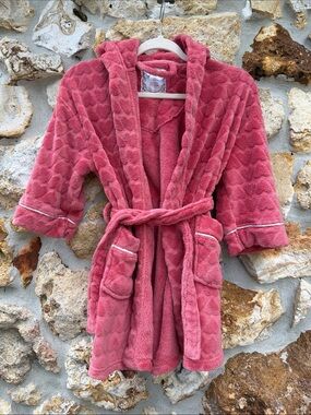 Aegean apparel robe Cozy coral Textured kids Robe hood has ears